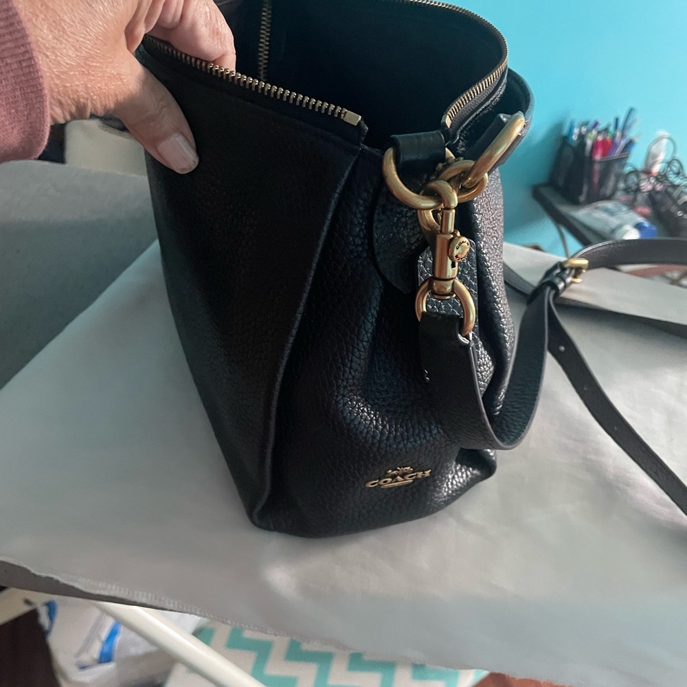 Coach Black Leather Shoulder Bag